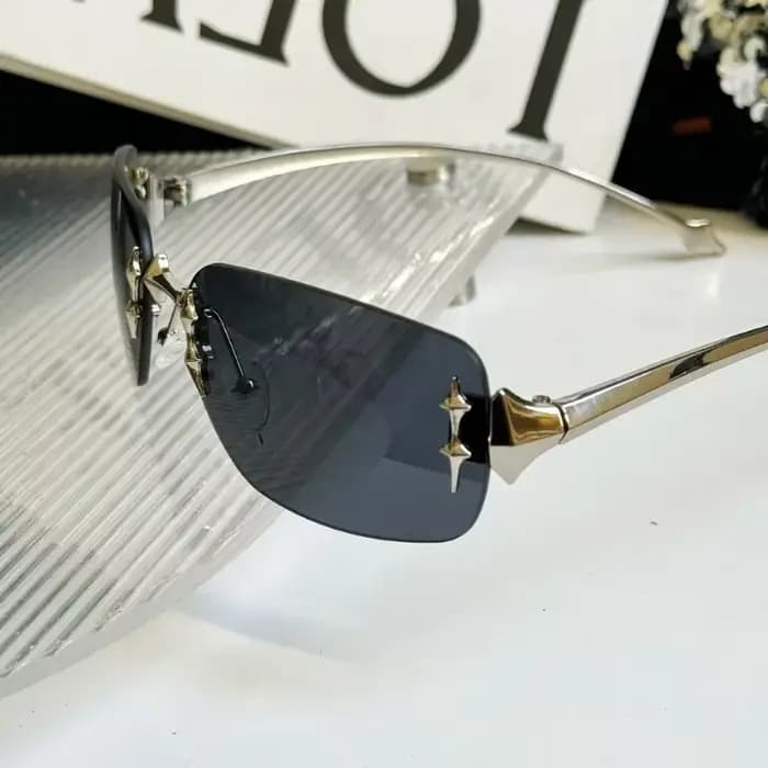 Lunettes de soleil sans monture tendance Y2K pour femmes