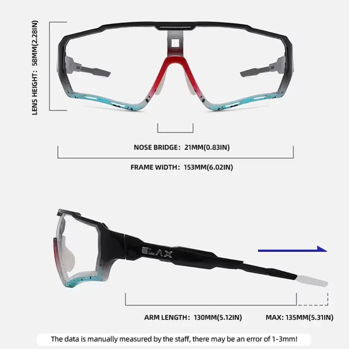 ELAX flambant neuf hommes femmes vtt photochromique lunettes de vélo nouveau