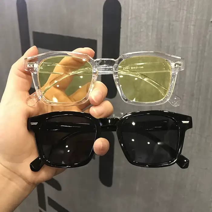 Lunettes de soleil carrées polygonales pour hommes et femmes