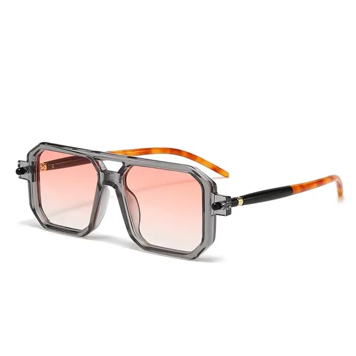 Lunettes de soleil polygonales rectangulaires tendance pour femmes et hommes