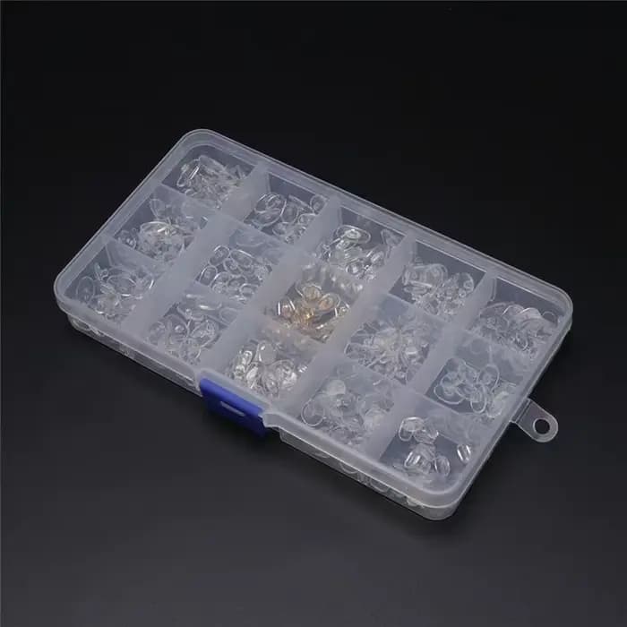 150 paires/boîte de plaquettes de nez en silicone antidérapantes à visser pour lunettes