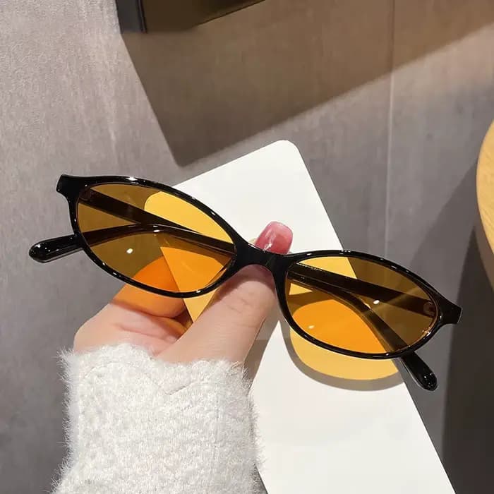 Lunettes de soleil ovales rétro pour femmes