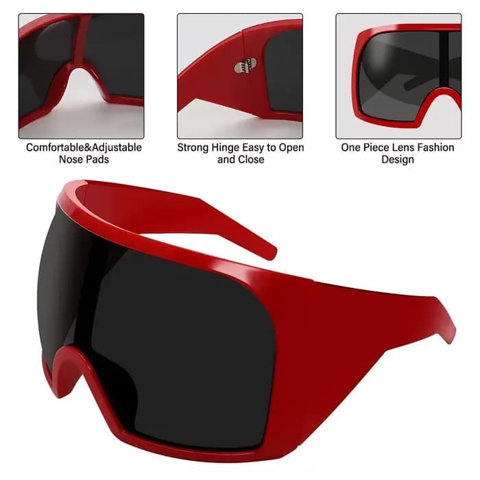 Lunettes de soleil rondes futuristes pour hommes et femmes