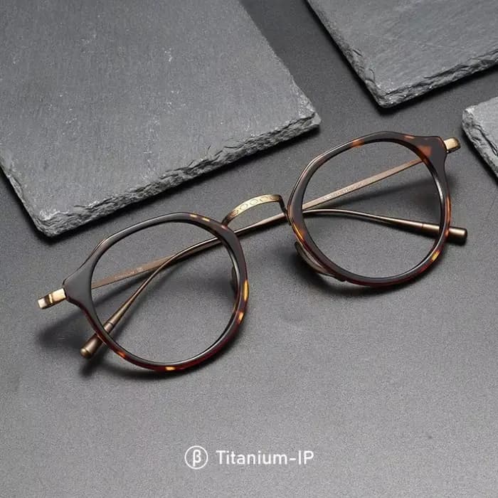 Montures de lunettes en titane et acétate, style rétro rond irrégulier, pour hommes et femmes, lunettes de créateur de luxe, lunettes de haute qualité