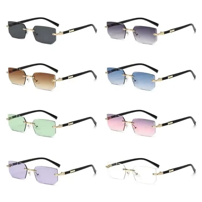 Lunettes de soleil tendance sans monture pour hommes et femmes