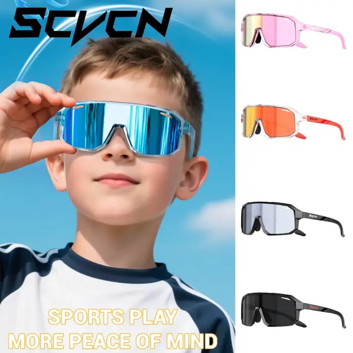 Lunettes de soleil pour vélo SCVCN pour garçons
