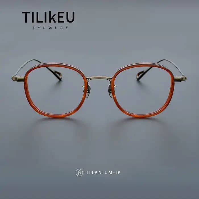 Monture de lunettes vintage carrée en acétate et titane, nouvelle collection pour hommes et femmes, lunettes de vue rétro de créateur, monture tendance pour petits visages, style japonais