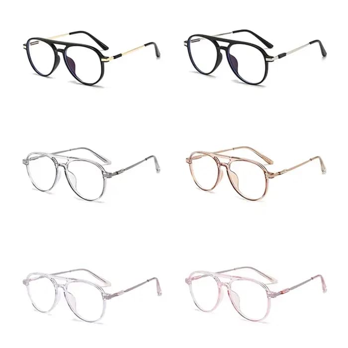 Nouveau Mode Rétro Femmes Hommes Double Pont Fini Myopie Lunettes Myope