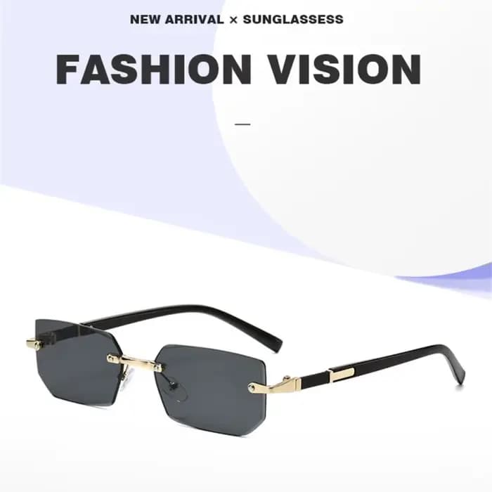 Lunettes de soleil carillon sans monture pour hommes et femmes