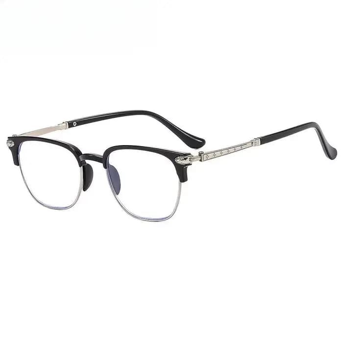 Lunettes de lecture demi-cerclées en métal tendance pour hommes et femmes