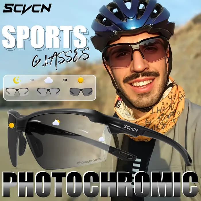 SCVCN lunettes de cyclisme photochromiques UV400 Sports de plein air