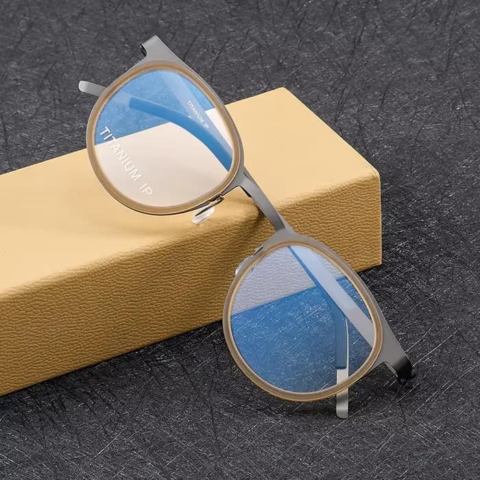 Danemark Designer Reproduction véritable pur titane lunettes cadre marque de luxe sans vis Design hommes