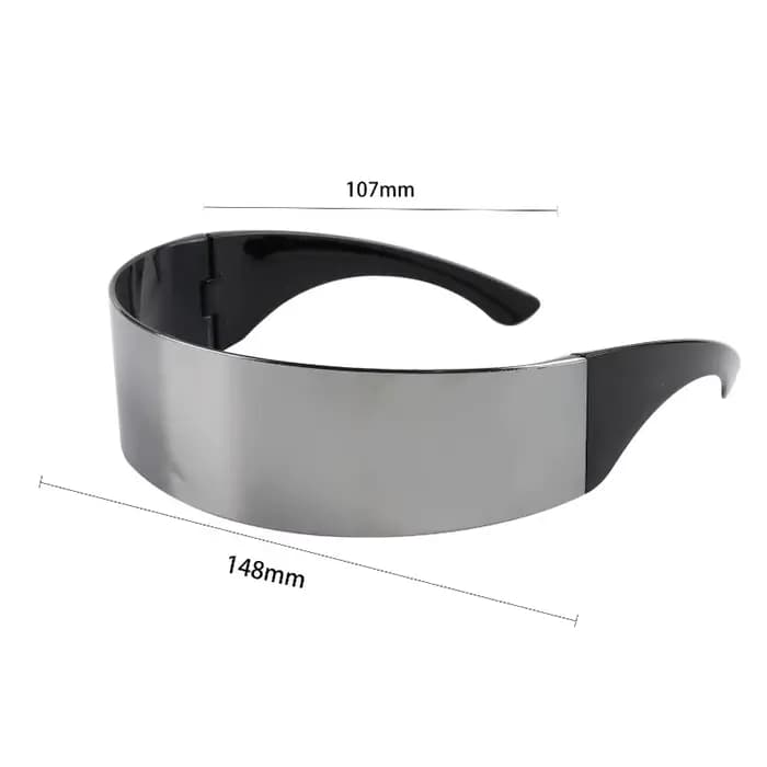 Lunettes de soleil futuristes à visière Cyclope étroite pour femmes et hommes
