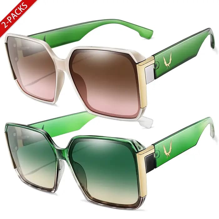 2 paires de lunettes tendance pour femmes et hommes