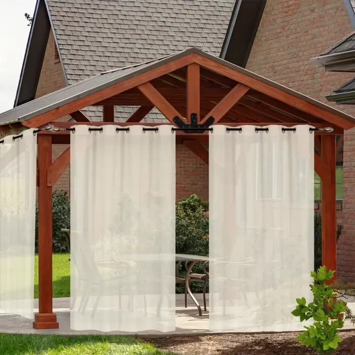 Voilage extérieur imperméable pour terrasse et pavillon, écran de fenêtre translucide, sur mesure, décoration tendance pour porte