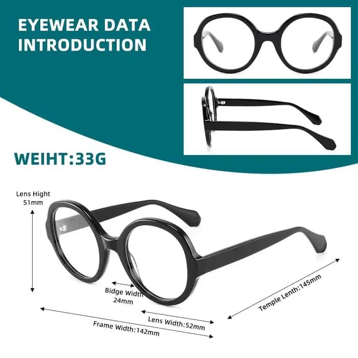 Lunettes rondes surdimensionnées pour femmes