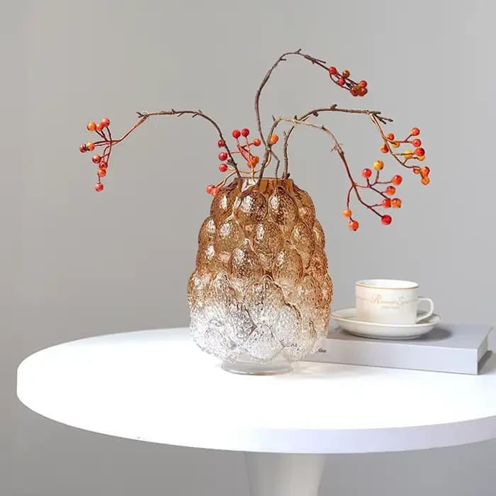 Vase en verre abstrait à motif grainé dégradé, accessoires hydroponiques, terrarium en verre, accessoires de décoration pour la maison
