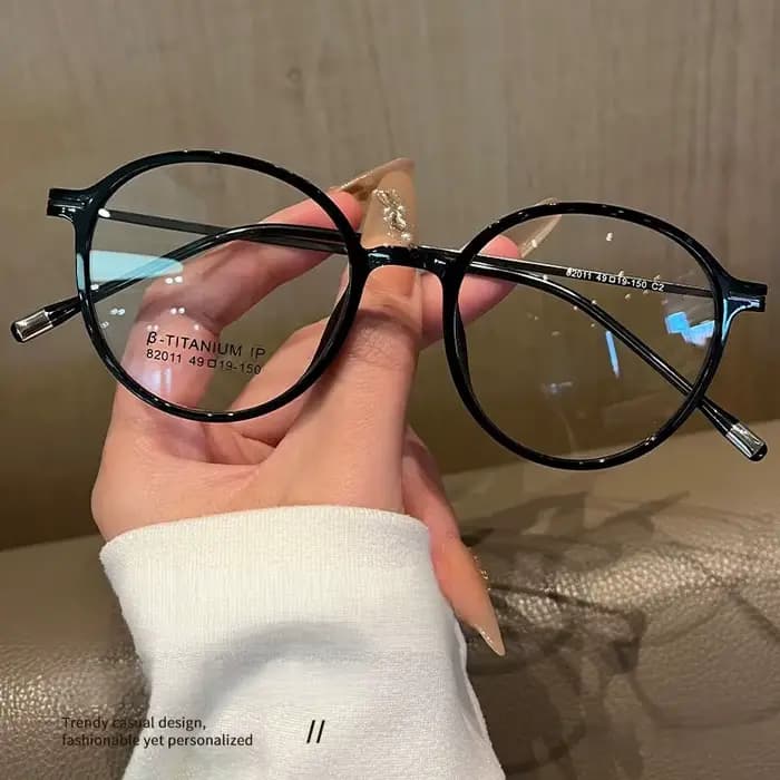 Lunettes optiques rondes TR90 et β-titane pour femmes, monture ultralégère, flexibles, antidérapantes, pour un confort toute la journée et la mode au bureau