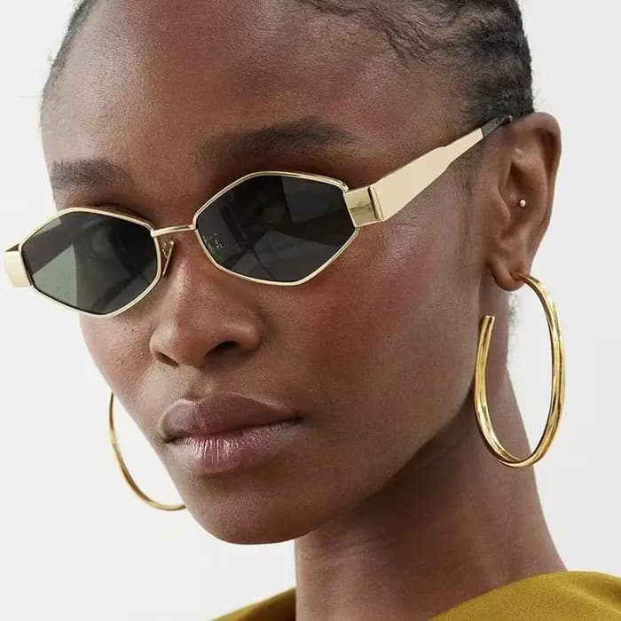 Mode hexagone lunettes de soleil femmes 2025 marque de luxe Design Unique polygone