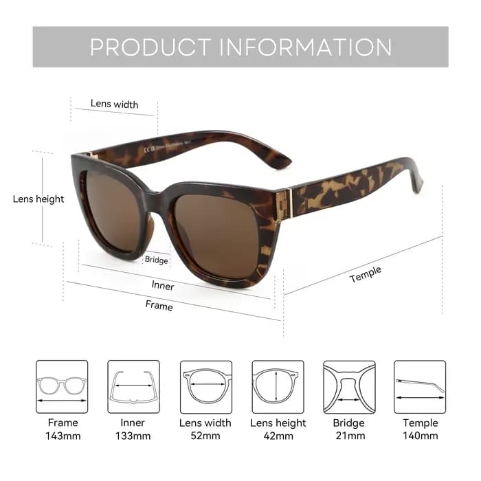 ZENOTTIC rétro carré lunettes de soleil polarisées pour femmes Vintage