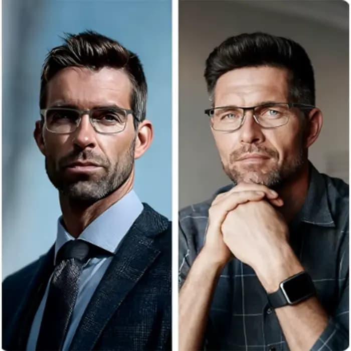 Lunettes de lecture progressives multifocales pour hommes