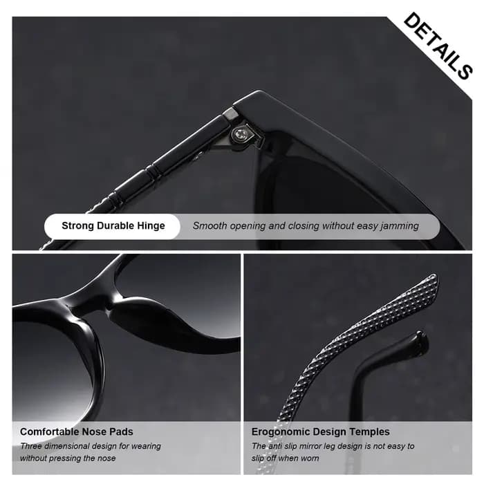 Lunettes de soleil polarisées roses pour femmes