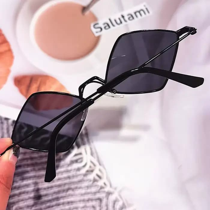 Petites lunettes de soleil en forme de diamant pour homme et femme