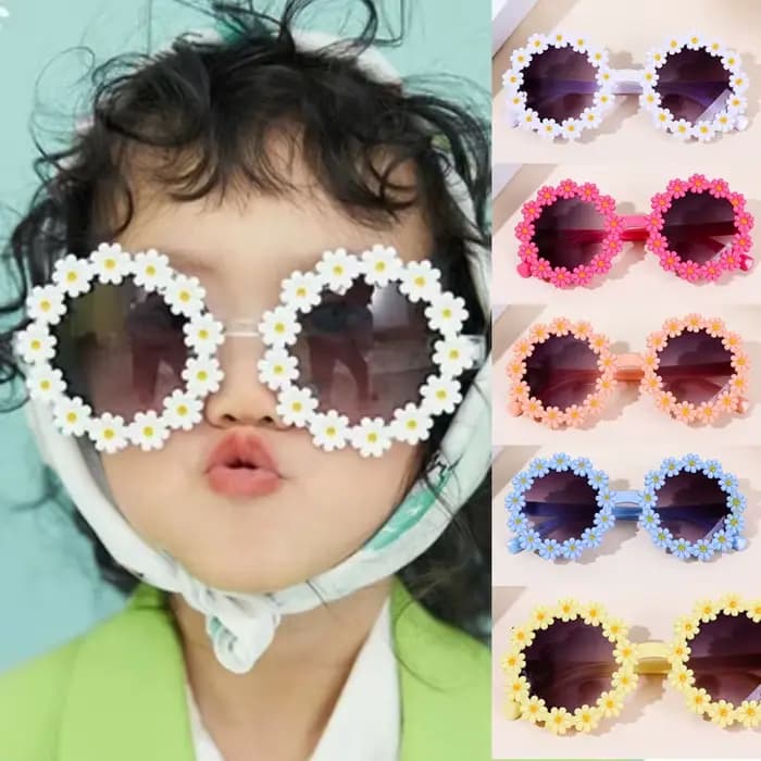 Lunettes de soleil marguerite mignonnes pour enfants