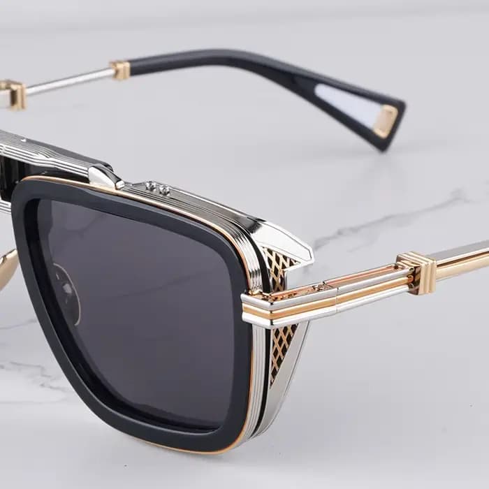 Lunettes de soleil GTO Original High Street noires et or pour homme