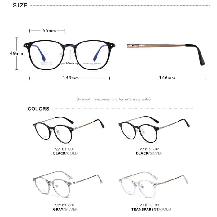 Lunettes optiques anti-lumière bleue de marque VEITHDIA, monture en titane TR90, anti-fatigue, pour lecture sur ordinateur, rondes, unisexes, E71F03