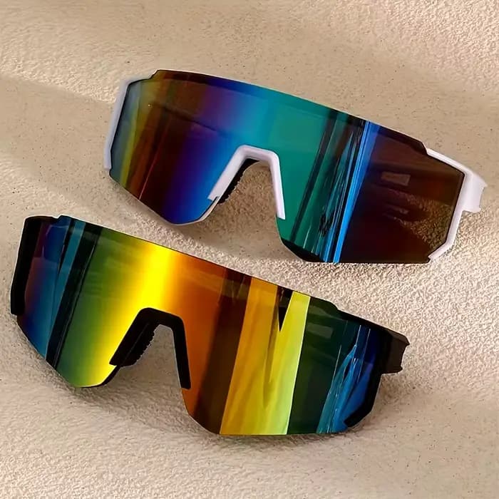Lunettes de mode à monture large pour hommes - Matériau PC coloré