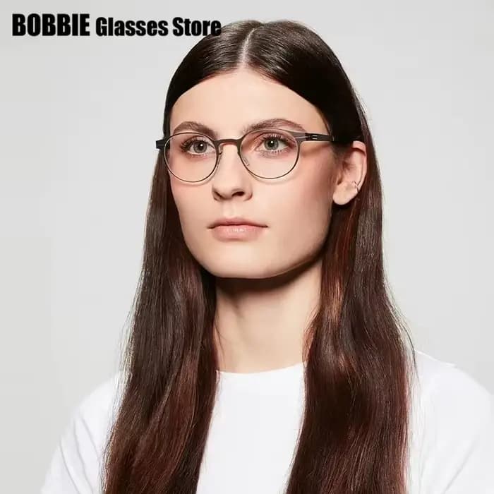 Allemagne lunettes rondes cadre sans vis alliage ultraléger classique affaires hommes femmes lunettes lunettes avocat Elite James C nouveau