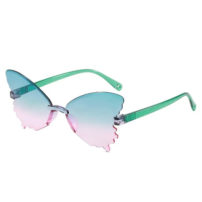 Lunettes de soleil tendance pour filles, lunettes de soleil papillon sans monture confortables pour enfants, idéales pour les fêtes et la scène