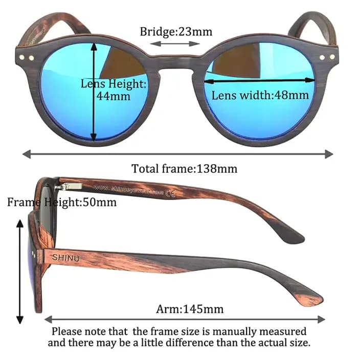 Lunettes en bois SHINU pour hommes et femmes, lunettes de soleil polarisées Y2k, lunettes de soleil tendance, lunettes de soleil polarisées pour homme, lunettes de soleil d'extérieur en bambou