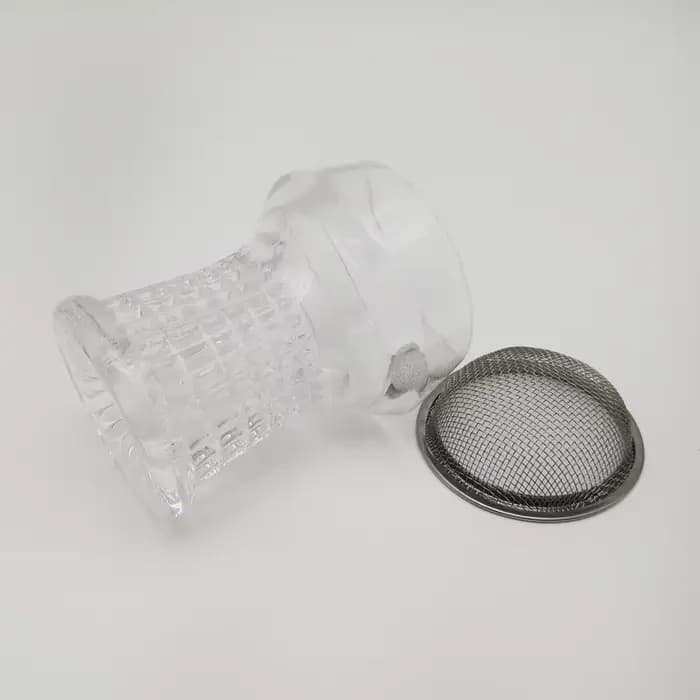 Bols à ovale guilé en verre transparent avec écrans en acier inoxydable, accessoires pour chicha, vente en gros d'usine, haute qualité, nouveau