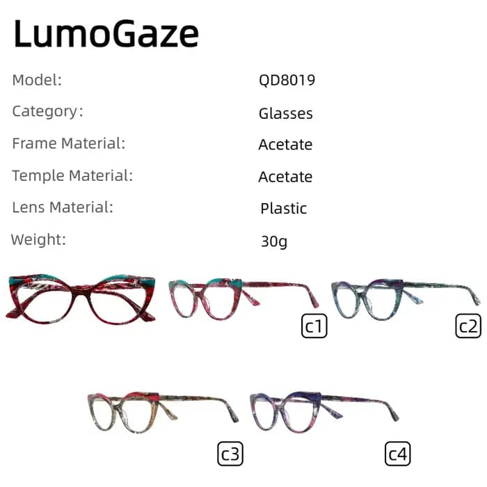 Lunettes en acétate vintage faites à la main de haute qualité