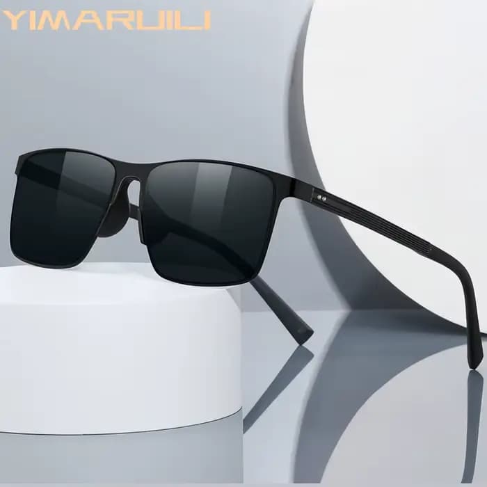 YIMARUILI rétro carré hommes lunettes de soleil polarisées mode tendance aluminium magnésium grand Anti UV conduite