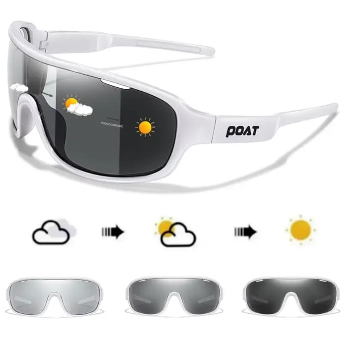 POAT marque hommes femmes polarisées photochromique en plein air route cyclisme lunettes sport