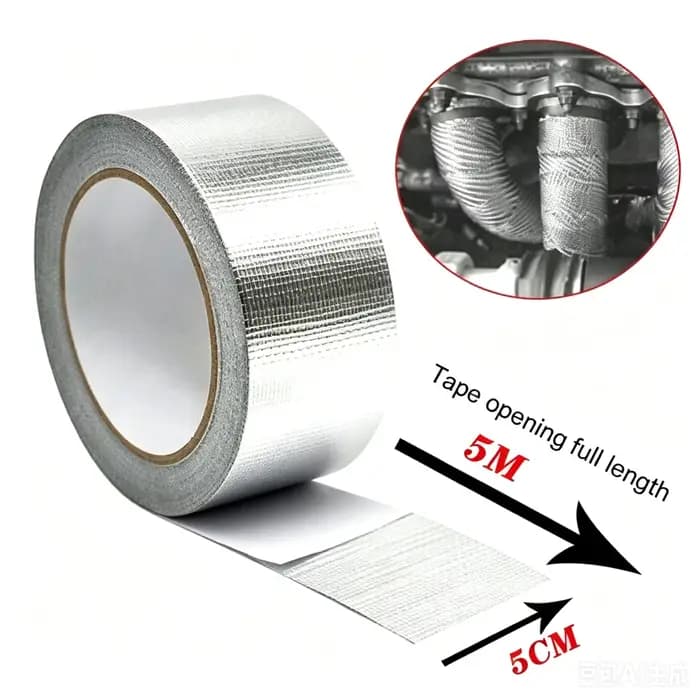 Bande isolante thermique en fibre de verre pour échappement de moto, ruban isolant thermique en tissu banane, rouleau isolant résistant à la chaleur, largeur 5 cm