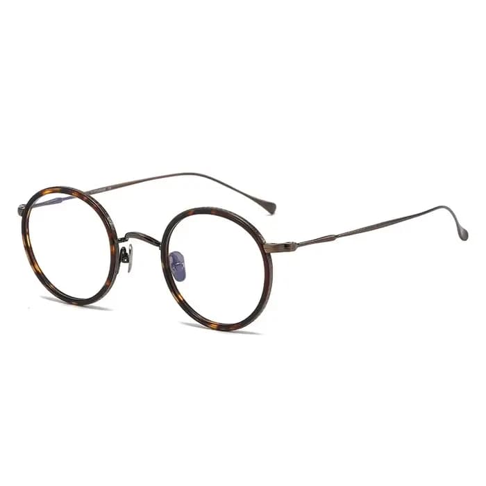 2026 Marque de luxe Designer KMN139 Hommes Rétro Rond Titane Cadre Lunettes Femmes À La Mode Cercle Style Acétate