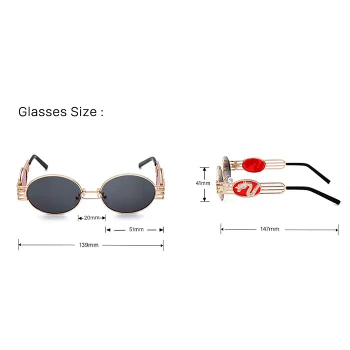 Lunettes de soleil ovales en alliage Mimiyou pour hommes