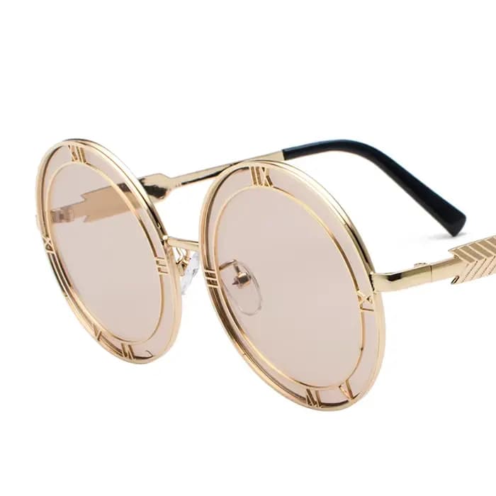 Lunettes de soleil rondes de styliste pour femmes et hommes