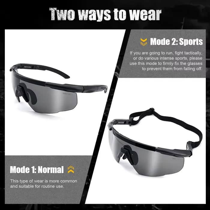 Nouveau jeu de lunettes tactiques pour tir avec 3 verres