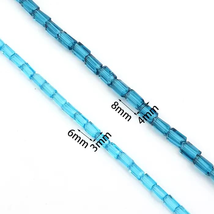 Perles de cristal de verre rectangulaires 3*6/4*8mm de Long perle de verre de forme carrée en vrac pour bricolage artisanat ornement faisant des accessoires faits à la main