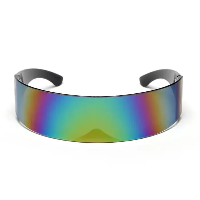 Futuriste étroit Cyclope visière lunettes de soleil Laser
