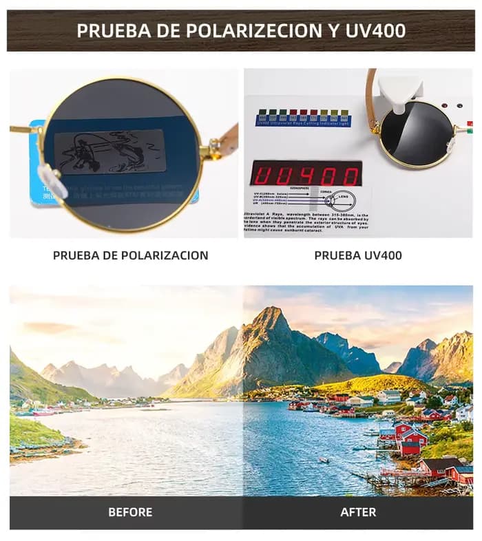 Lunettes de soleil rondes GM pour hommes et femmes