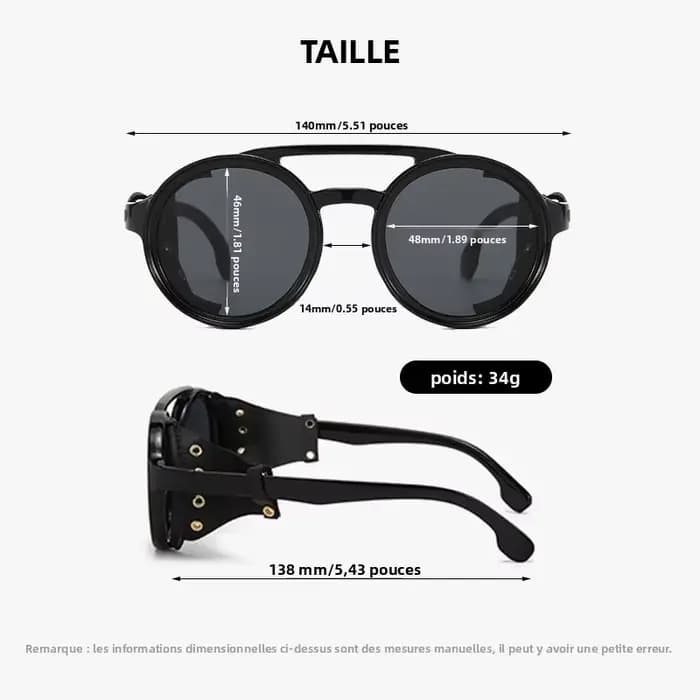 Lunettes de soleil rétro Steampunk pour hommes et femmes