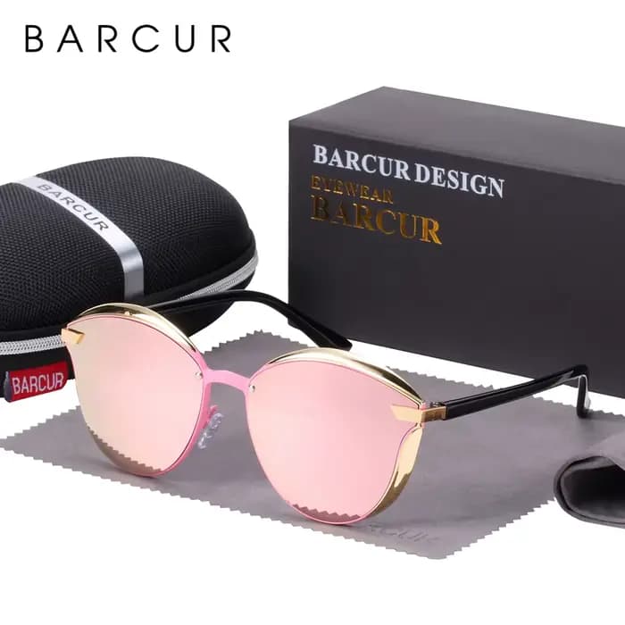 BARCUR lunettes De Soleil polarisées femmes luxe rond verre De Soleil pour femmes dames Femme ombre Lunette De Soleil Femme