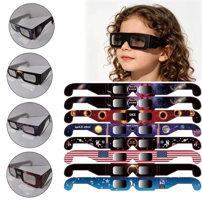 Lunettes d'éclipse solaire aléatoires (1 pièce) – Sûres