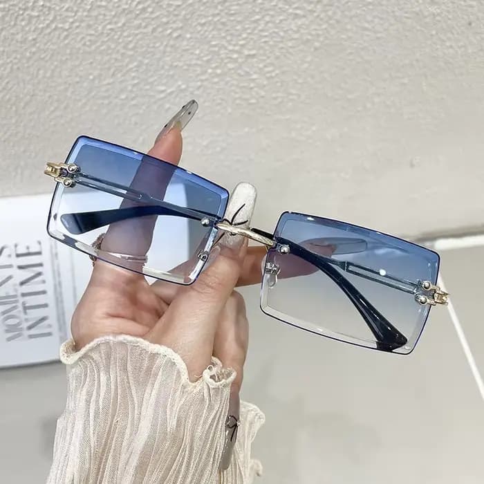 Lunettes de soleil tendance sans monture pour hommes et femmes
